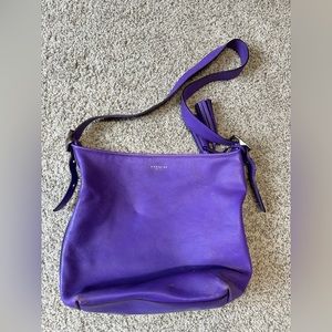 Purple leather Coach bag